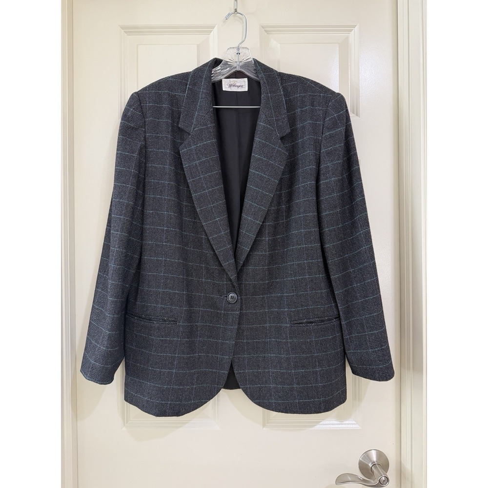 vtg worthington women wool‎ blend blazer size 14